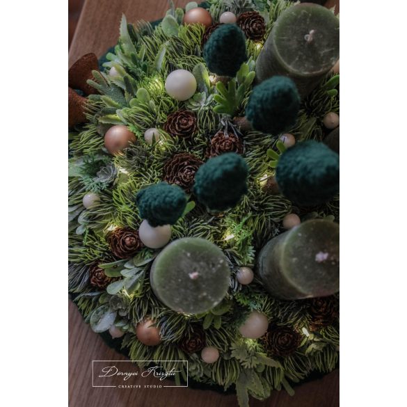 Erdei Hangulat Nagy Adventi Asztaldísz