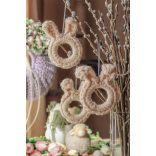 Bézs Horgolt Nyuszik - Húsvéti Dísz Szett