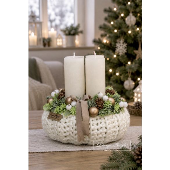 Letisztult Elegancia - Adventi Asztaldísz - 20cm