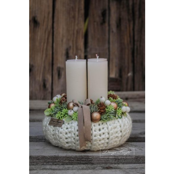 Letisztult Elegancia - Adventi Asztaldísz - 20cm