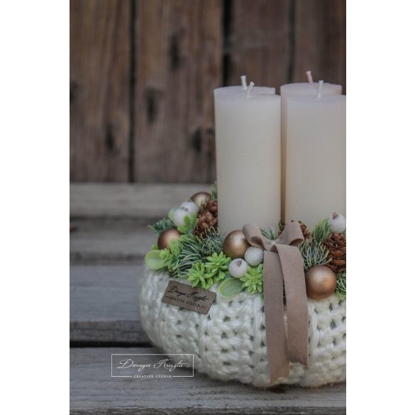 Letisztult Elegancia - Adventi Asztaldísz - 20cm