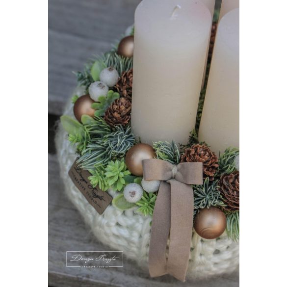 Letisztult Elegancia - Adventi Asztaldísz - 20cm