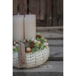 Letisztult Elegancia - Adventi Asztaldísz - 20cm