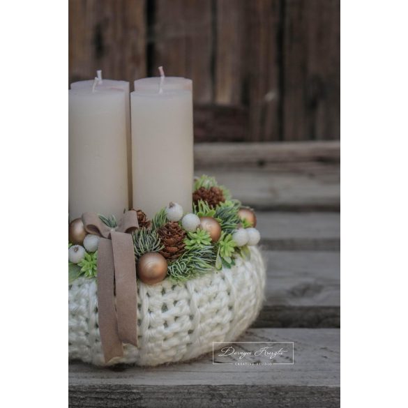 Letisztult Elegancia - Adventi Asztaldísz - 20cm